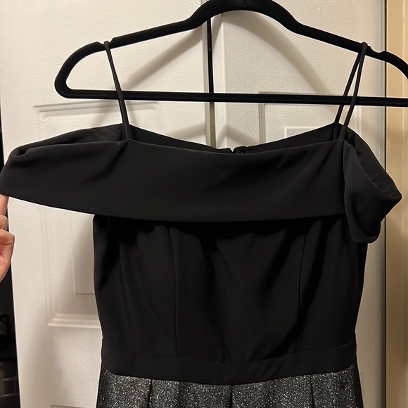 Cold shoulder glitter mini skater dress - Picture 2 of 4